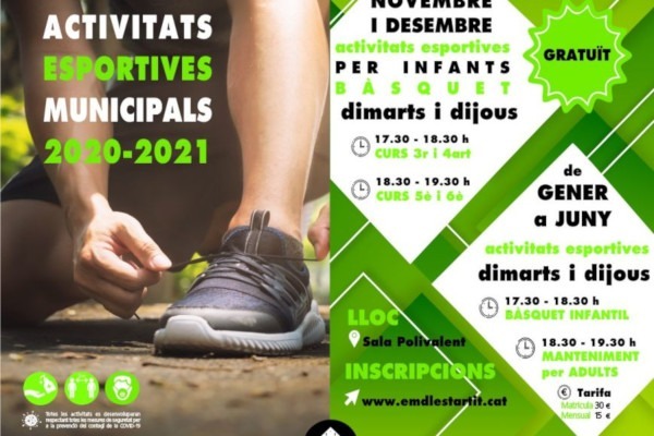 Municipal sports activities in l’Estartit 2020-2021 – November 2020